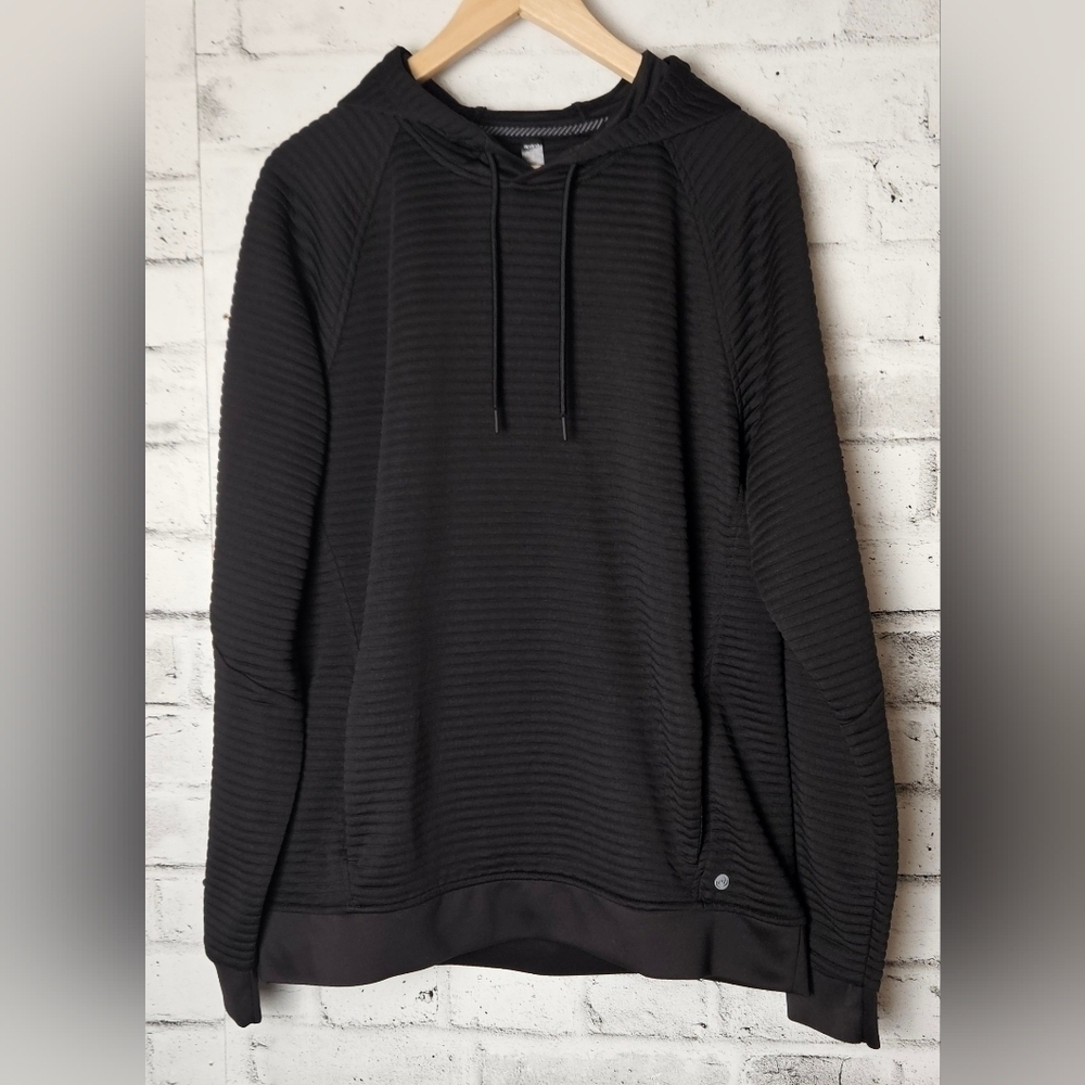 Apana Men's Black Ottoman Pullover Hoodie - Picture 2 of 11